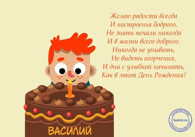 Картинка с днем рождения Вася мужчине - поздравляйте бесплатно на  otkritochka.net