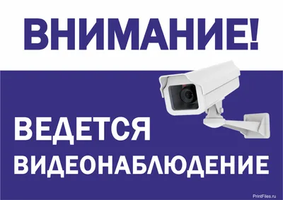 Табличка \"Внимание, ведется видеонаблюдение\" купить недорого с доставкой по  России