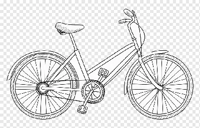 Эскиз ручной рисунок одной линии искусства раскраски страницу велосипед |  Премиум векторы