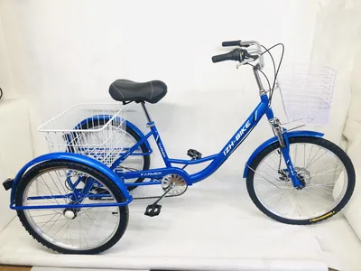 Велосипед трехколесный взрослый грузовой трицикл с корзиной Иж