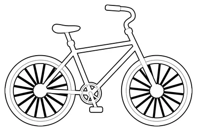 Простой Велосипед Изолирован Белом Фоне Вид Сбоку Черные Чернила Ручной  Векторное изображение ©Marinka 462024554