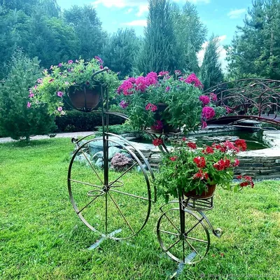 Цветник из велосипедов | Пикабу