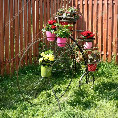 Подставка для цветов Велосипед для дачи и сада
