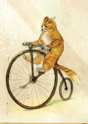 велосипед :: рисунок :: котэ (прикольные картинки с кошками) / смешные  картинки и другие приколы: комиксы, гиф анимация, видео, лучший  интеллектуальный юмор.