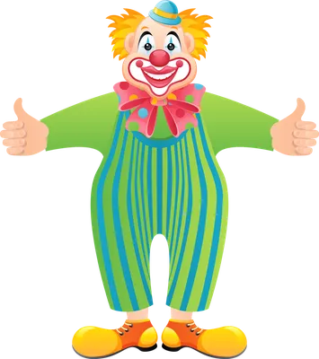 Картинка веселого клоуна для скачивания в PNG