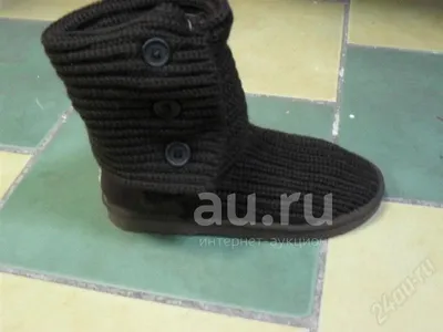 Вязаные серые фирменные угги ugg australia classic cardy grey сша. 40 р.,  цена 700 грн - купить Сапоги и ботинки бу - Клумба