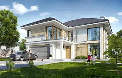 Красивый дизайн фасада дома в современном стиле | Modern house exterior,  House designs exterior, Contemporary house design