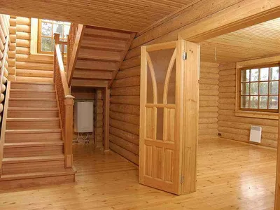 Фото дизайна интерьера домов из клеенного бруса, внутренняя отделка дома из  клеенного бруса