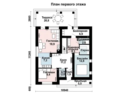 Проект двухэтажного дома с мансардой в Ростове-на-Дону