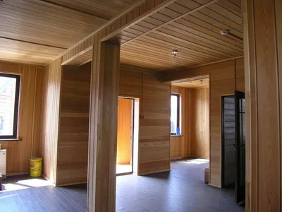 Внутренняя покраска деревянного дома - 68 фото