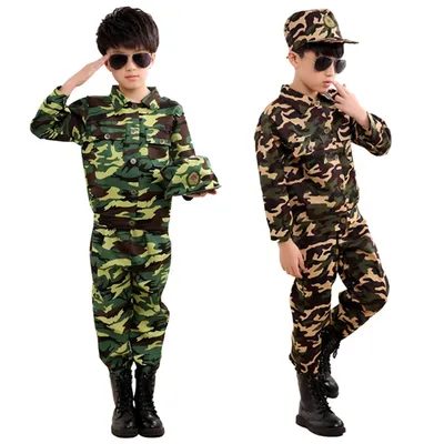 Kids Adult Military Tactical Training Uniform Set Children Jungle  Camouflage Top Pants Men Special Forces Combat Outdoor Costume - AliExpress