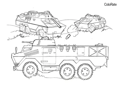Военная техника - Распечатать раскраску для детей