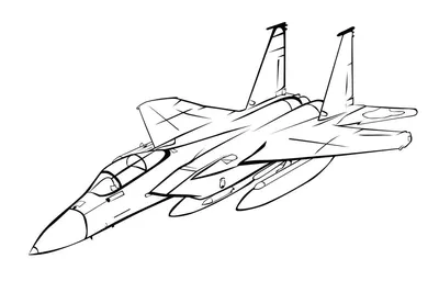 Военный самолет рисунок для детей карандашом