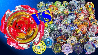 Biggest Beyblade Burst Battle. 50 Beys VS Revive Phoenix. Incredible  outcome of the game - YouTube