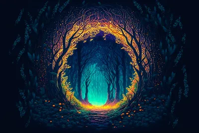 Чудесный волшебный лес на другой …» — создано в Шедевруме