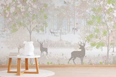 Волшебный лес-3. Обои на заказ - печать бесшовных дизайнерских обоев для  стен по своему рисунку