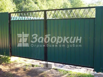 Ворота для дачи распашные с калиткой - Екатеринбург, низкие цены, купить  или изготовить