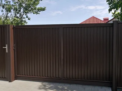 Откатные ворота из евроштакетника для дачи купить в Можайске, цена от 45  380 руб. | Стройзабор