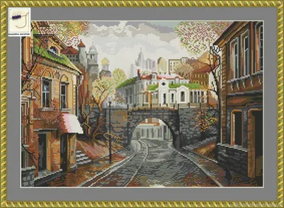 А-4 Полная вышивка бисером : Схема полной вышивки бисером ПАРИЖ | Cross  stitch art, Cross stitch landscape, Cross stitch patterns