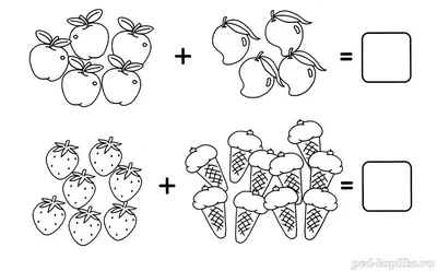 Задание по математике в картинках для детей 5-7 лет. СЧИТАЛОЧКА Реши примеры .
