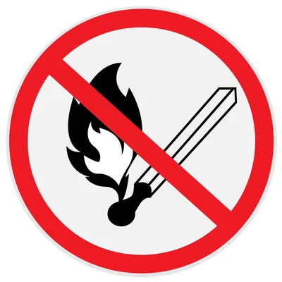 Знак \"Разводить огонь в лесной зоне запрещено!\"