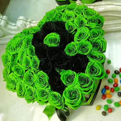 Букет темно-зеленых роз за 4 790 руб. | Бесплатная доставка цветов по Москве