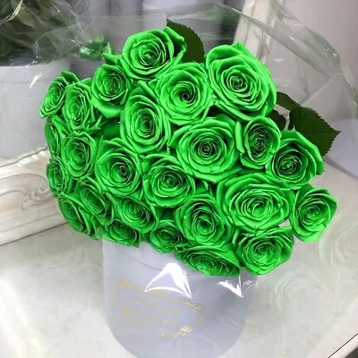 Букет зеленых роз – купить с бесплатной доставкой в Москве. Цена ниже!