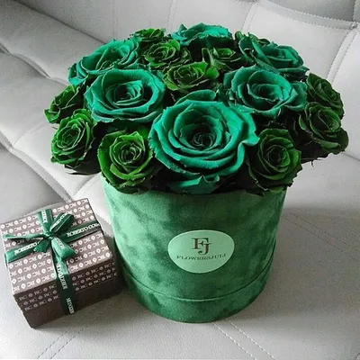 Зеленые розы в букете - 29 шт за 9 490 руб. | Бесплатная доставка цветов по  Москве