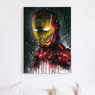 Картина “Железный Человек (Полигональный арт) – 2” | PrintStorm