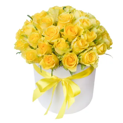 Цветы в коробке \"Желтые Розы\" в Радужном - Купить с доставкой по цене от 2  890 руб. | Цветы в коробке \"Желтые Розы\" в интернет-магазине Ultra Flowers