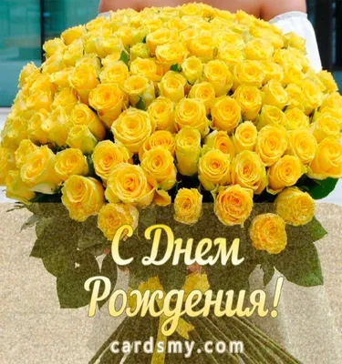 Поздравляем с юбилеем! Желтые розы. — Скачайте на Davno.ru