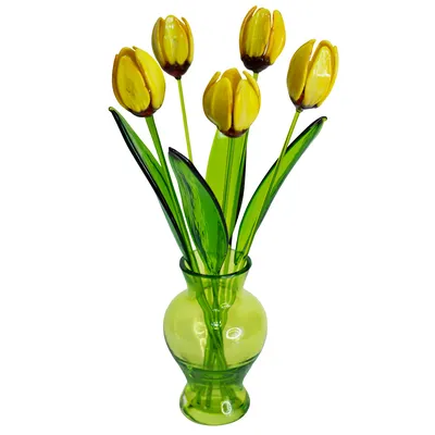 Тюльпаны фиолетовые и желтые 51 шт купить в Зеленограде по цене 9351₽ |  Арт. 104-839