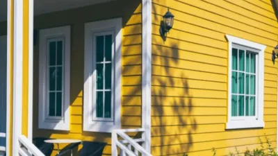 Желтый фасад дома (71 фото) » НА ДАЧЕ ФОТО