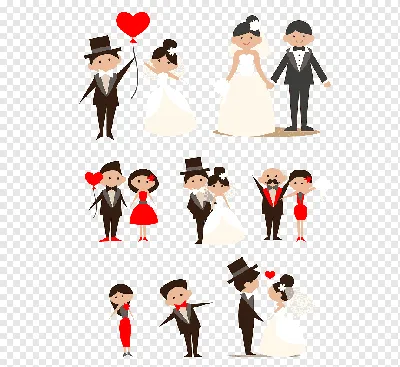 Жених и невеста иллюстрации, Свадебные приглашения Мультяшный рисунок,  мусульманин, любовь, разное, свадьба png | Klipartz
