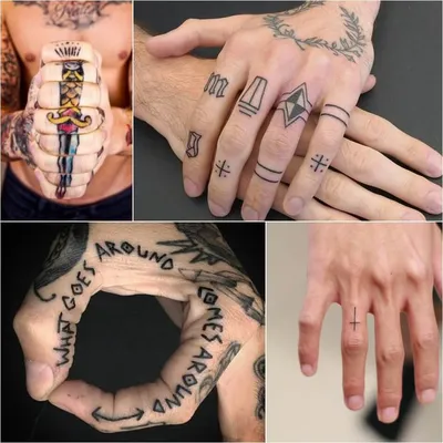 Нежные и стильные татуировки на пальцах