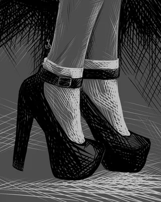 Ноги девушки рисунок - 64 фото