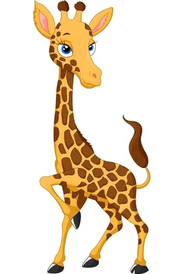 Мультяшный жираф | Премиум векторы