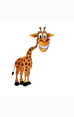 Забавные Мультяшные Жирафы Дикие Животные Персонажи Группы — стоковая  векторная графика и другие изображения на тему Африка - iStock