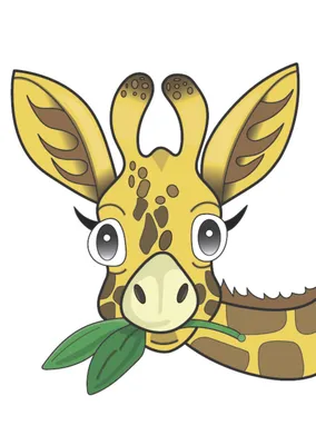 Мультяшный жираф в саванне | Премиум векторы