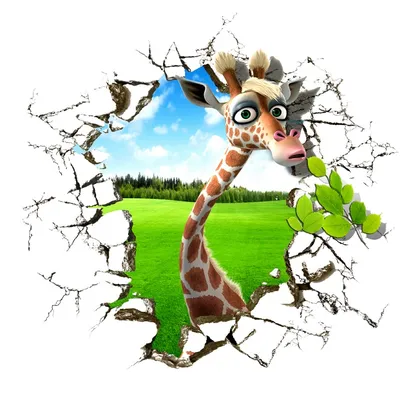 Милый, мультяшный, большеглазый жираф…» — создано в Шедевруме