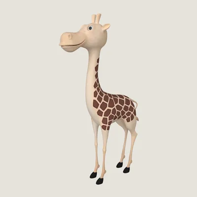 персонаж мультяшный жираф с розовыми хохолками, жирафа, синий мех, облака  сладкой ваты фон картинки и Фото для бесплатной загрузки