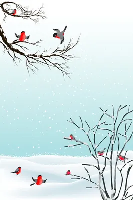 Птицы в зимнем снегу зима Праздник весны птицы радость снег снег зима В  поисках Фон Обои Изображение для бесплатной загрузки - Pngtree