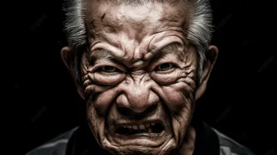 пугающее пожилое азиатское лицо злое лицо изолированное от черного,  сердитый старший мужчина, Hd фотография фото, лоб фон картинки и Фото для  бесплатной загрузки