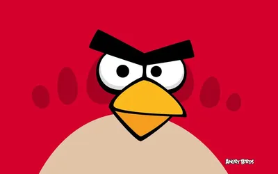 Обои на рабочий стол Красная птица из игры Angry Birds / Злые птицы, обои  для рабочего стола, скачать обои, обои бесплатно