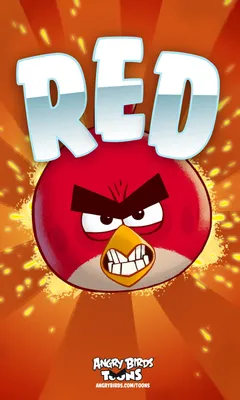 Переводная временная татуировка Красная птица из Angry Birds – Злые Птицы -  неоновая тату