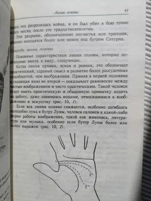 Изображение руки с объяснением линий на английском языке