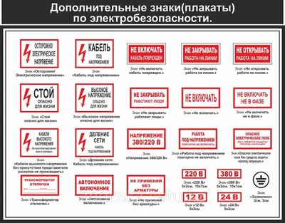 Плакаты по электробезопасности: виды знаков и их значение