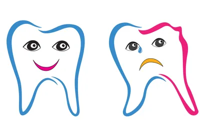 Веселый и грустный зубик картинка для детей - 46 фото