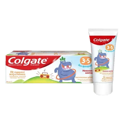 Colgate Зубная паста для детей 3-5 Нежная Мята 60мл цена от 404 руб. купить  в аптеках Апрель, инструкция по применению