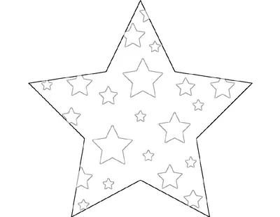 Шаблон звезды | Звезда, Звезда шаблон, Трафарет листа